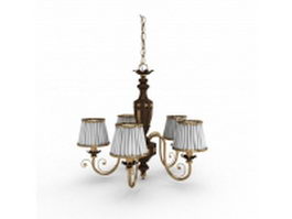 American elegance large chandelier 3d model preview