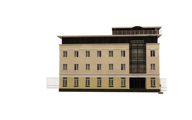 Apartment building 3d rendering