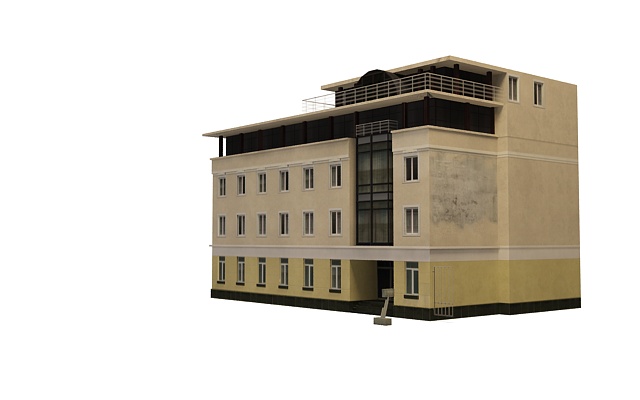 Apartment building 3d rendering