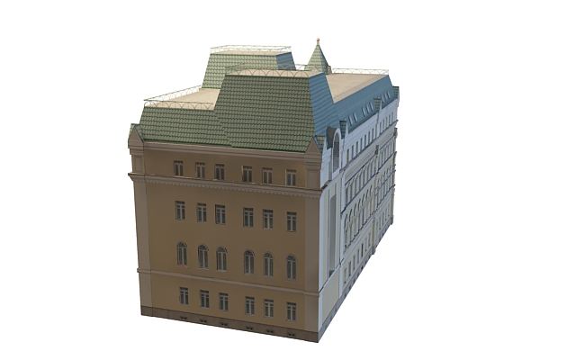 Old Moscow building 3d rendering