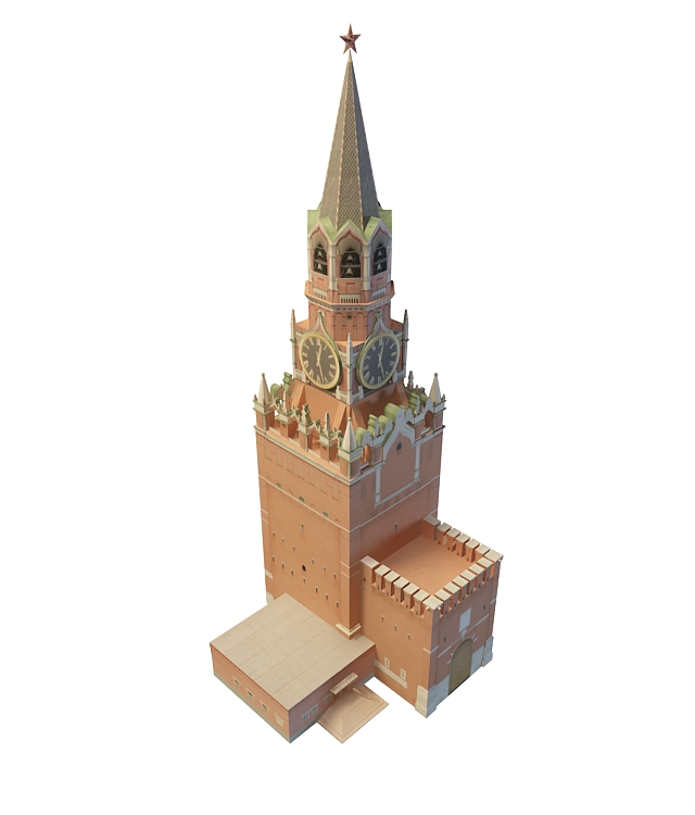 Spasskaya Tower 3d rendering