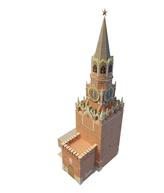 Spasskaya Tower 3d rendering