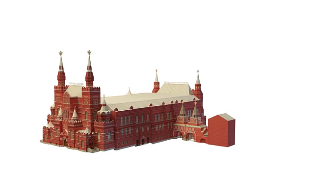 State Historical Museum Moscow 3d rendering