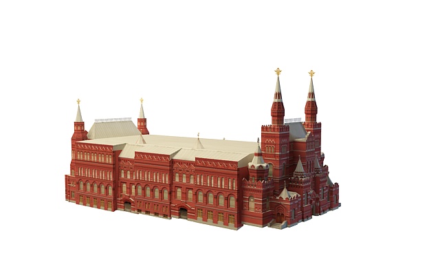 State Historical Museum Moscow 3d rendering