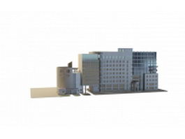 Commercial complex architecture 3d model preview