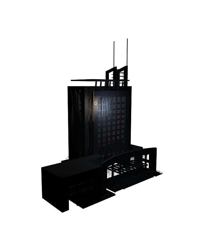 Bank building 3d rendering