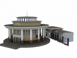 Metro station building 3d preview