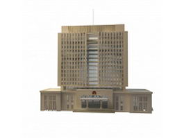 Chinese government office building 3d model preview