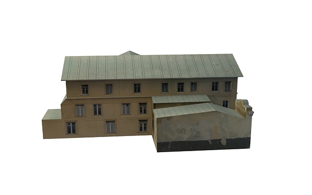 Old Russian house 3d rendering