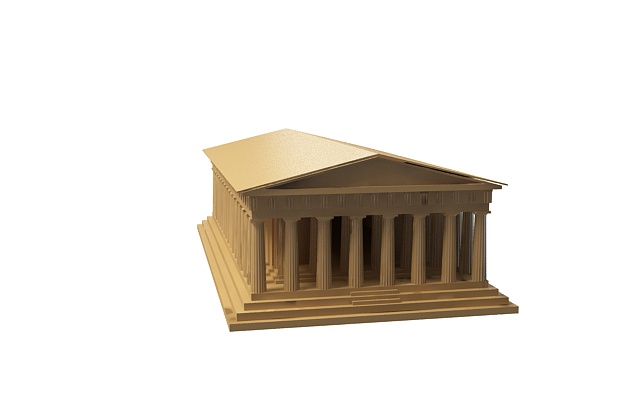 Ancient Roman architecture 3d rendering