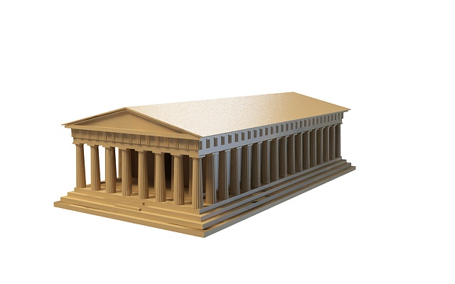 Ancient Roman architecture 3d rendering