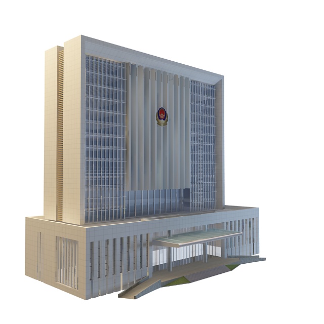 Police department building 3d rendering