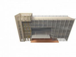 Office building architecture design 3d model preview