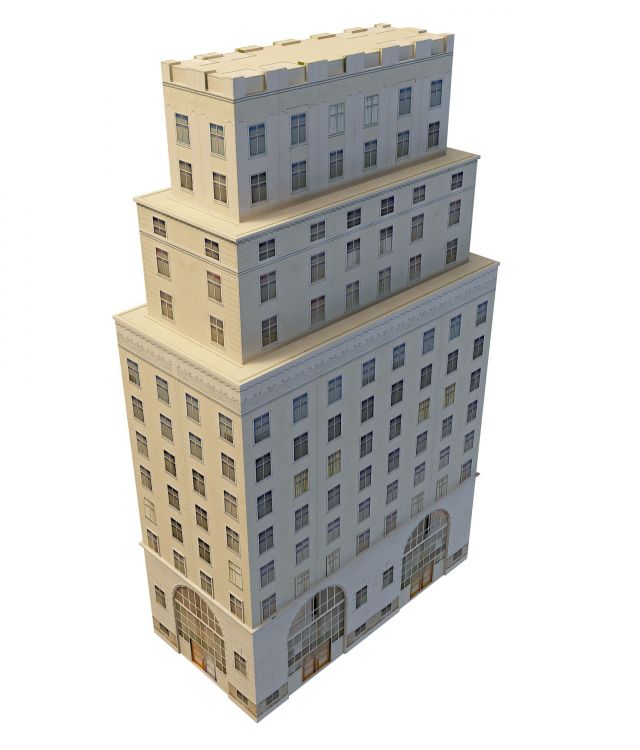 High rise office building 3d rendering