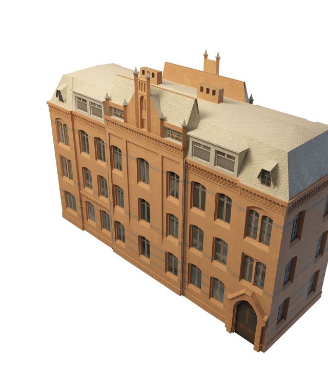 Georgian style apartment 3d rendering