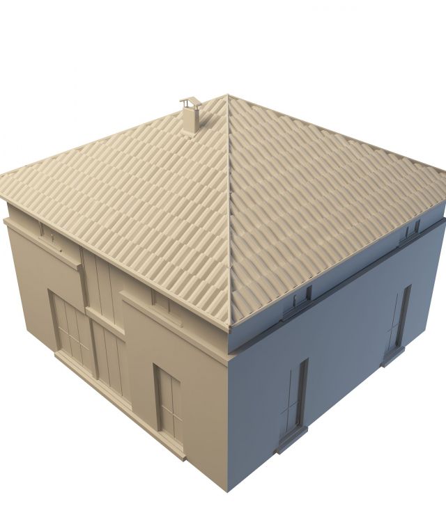 Small warehouse building 3d rendering
