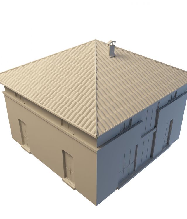 Small warehouse building 3d rendering