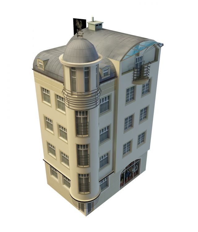 Spain apartment building 3d rendering