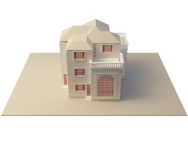 House villa residence building 3d rendering