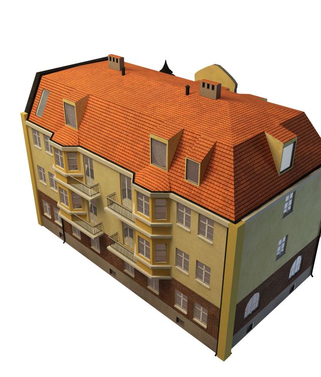 Italianate dwelling house 3d rendering