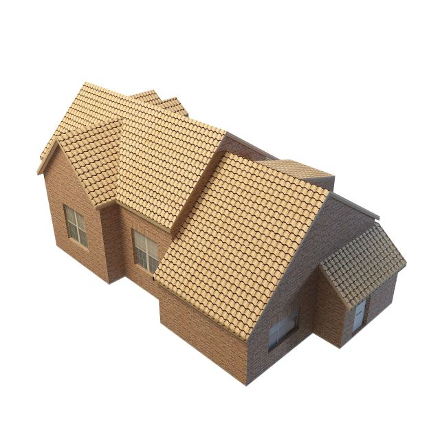 Rural residential house 3d rendering