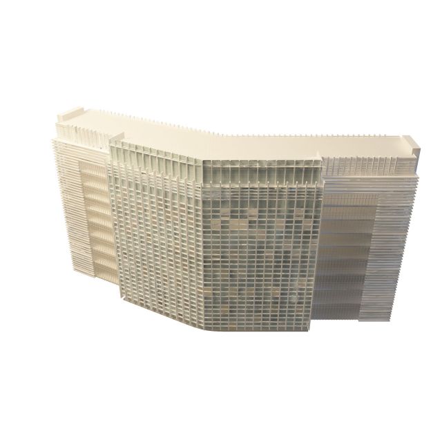 Large commercial office building 3d rendering