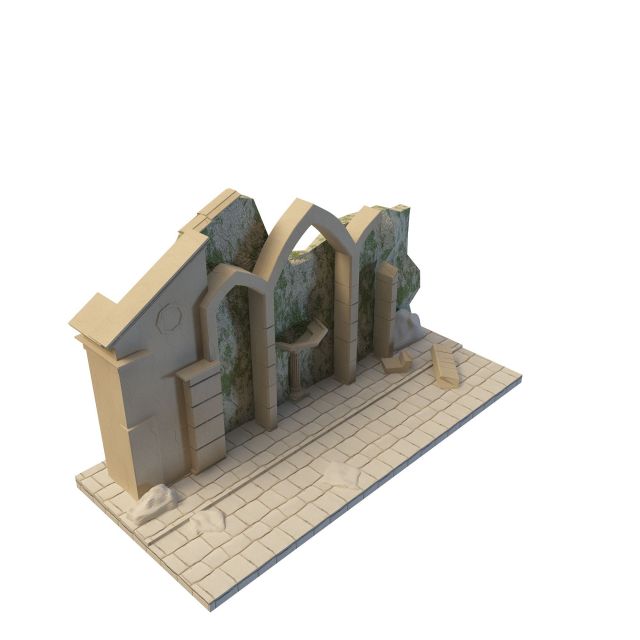 Vintage ruins 3d rendering