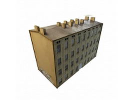 Old apartment block 3d model preview