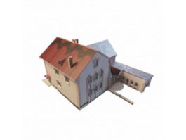 Shabby house 3d model preview
