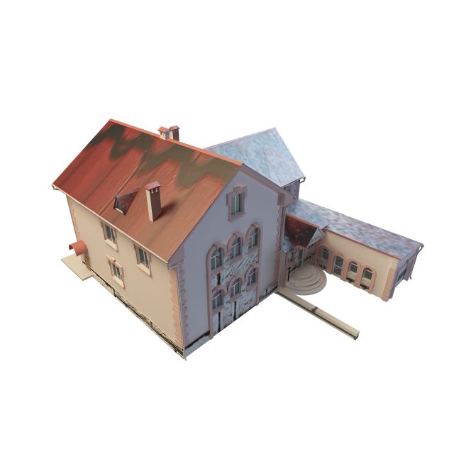 Shabby house 3d rendering