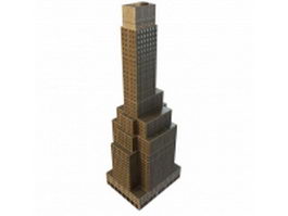 City tower block 3d model preview