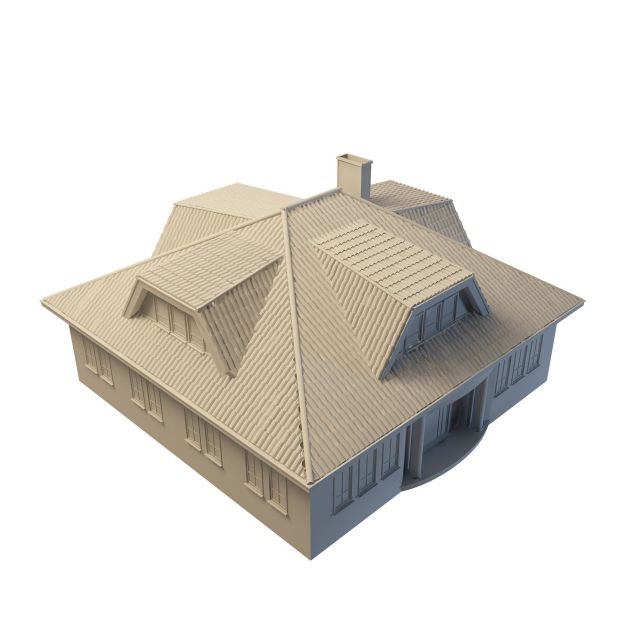 Modern mansion 3d rendering