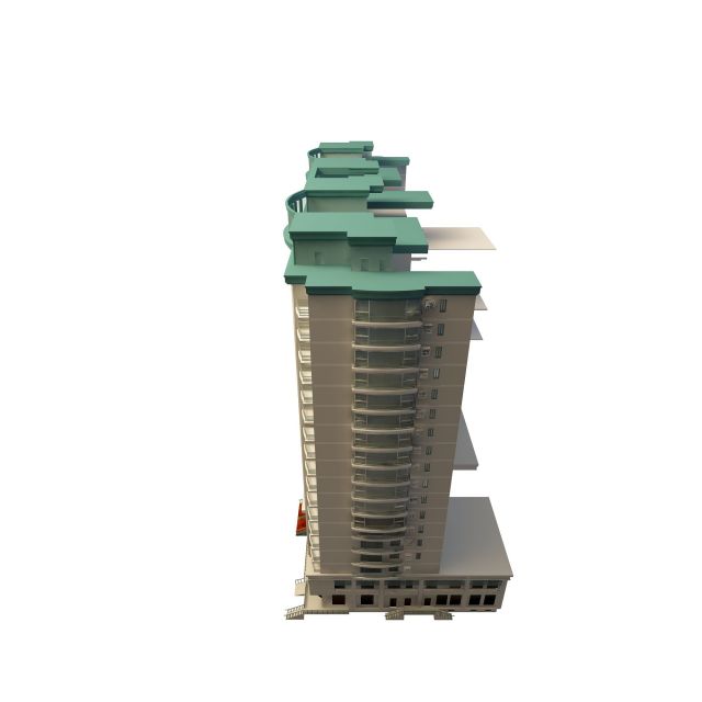Residential blocks 3d rendering