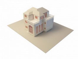 Three-story villa 3d model preview
