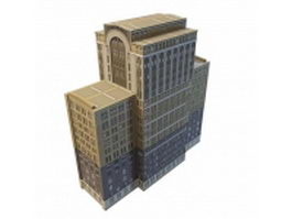 Old office building 3d model preview