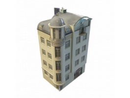Old apartment building 3d model preview