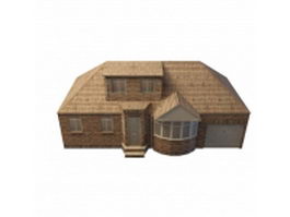 Country dwelling house 3d model preview