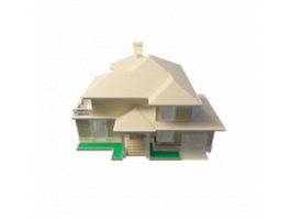 Two-storey villa 3d model preview