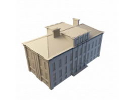 Old office building 3d model preview