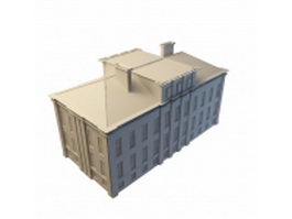 Old post office building 3d model preview
