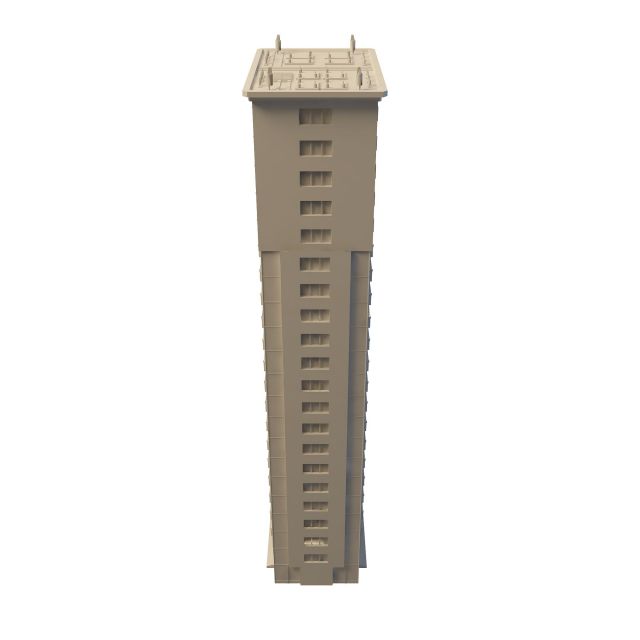 Apartment tower block 3d rendering