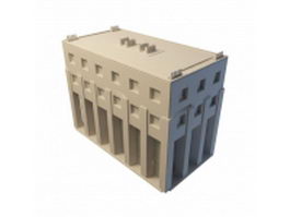 County government office building 3d model preview