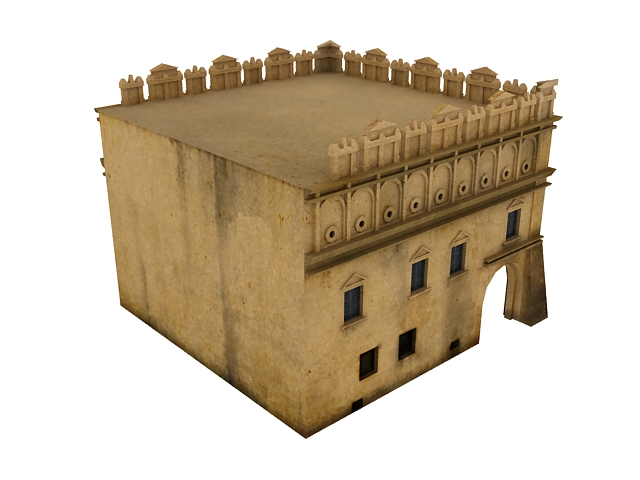 Ancient middle eastern architecture 3d rendering