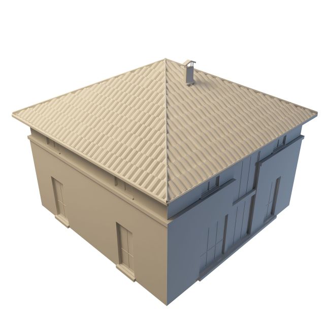 Small house 3d rendering
