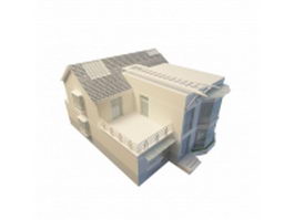 Luxury villa 3d model preview