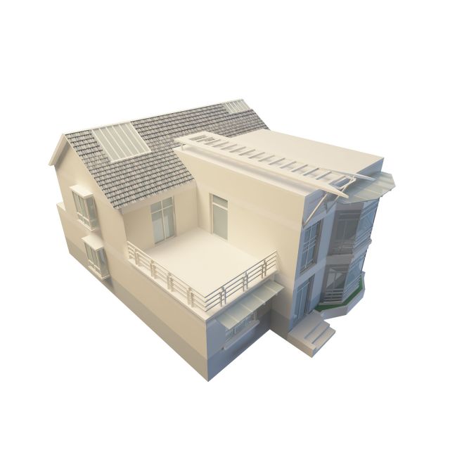 Luxury villa 3d rendering