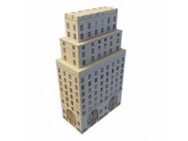 Old office block 3d model preview