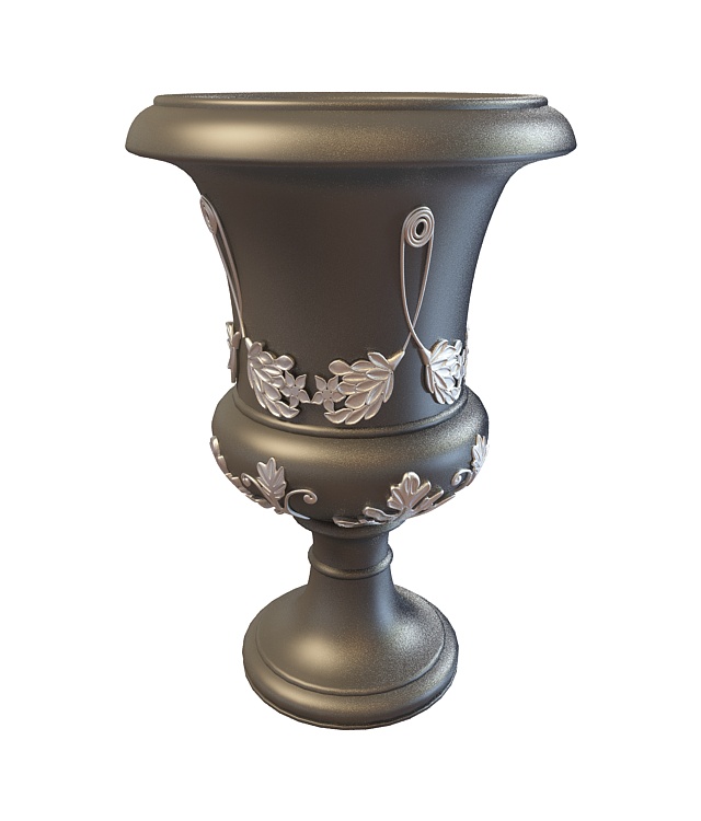 Decorative urn 3d rendering