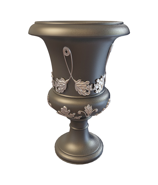 Decorative urn 3d rendering