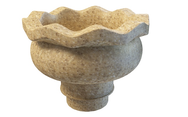 Stone urn planter 3d rendering